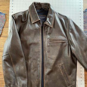 American Eagle - Brown Leather Coat - Medium